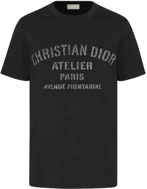 christian dior atelier shirt black|christian dior t shirt price.